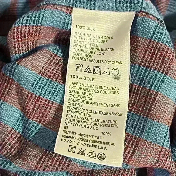 Tommy Bahama Mens Short Sleeve Button Up Plaid Silk Shirt Size XL - Picture 8 of 11